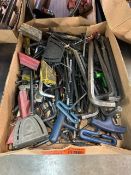 Assorted clamps, hex keys, and T-handle wrenches, inv: 560