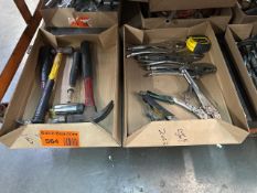 Assorted Hammers & Locking Pliers with Tape Measure, Vise Grips inv: 564