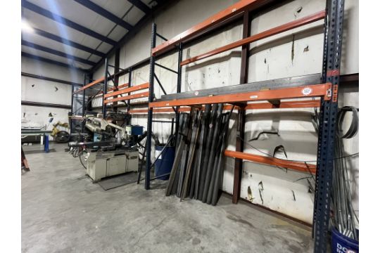 4 Sections of Heavy Duty Metal Racking Each Section 9 ft W x 12 ft H ...