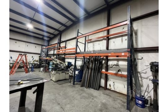 4 Sections of Heavy Duty Metal Racking Each Section 9 ft W x 12 ft H ...