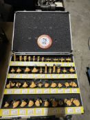 Set of Router Bits in Aluminum Carrying Case