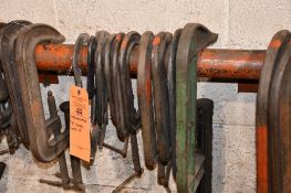 (10) ASSORTED "C" CLAMPS UP TO 10"