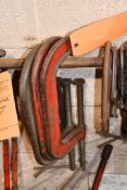 (3) 10" "C" CLAMPS