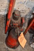 (2) HEAVY DUTY BOTTLE JACKS; (1) BIG RED 12 TON AND (1) BLACKHAWK?