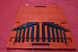 GRIP ALLEN WRENCH SET IN CASE; SAE 3/8" TO 3/4" AND METRIC 8mm TO 19mm