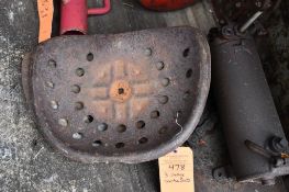 (3) VINTAGE TRACTOR SEATS