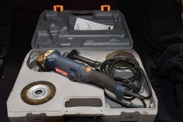 RYOBI 4 1/2" ANGLE GRINDER WITH CASE AND ACCESSORIES