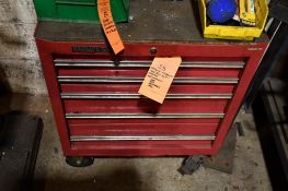REMLINE FIVE DRAWER TOOLBOX WITH 5" CASTERS - INCLUDES CONTENTS; TAPS, DIES, HOLE SAWS & MISC.