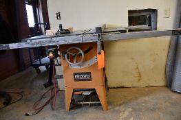 Ridgid Table Saw, Tilting Arbor w/Fence
