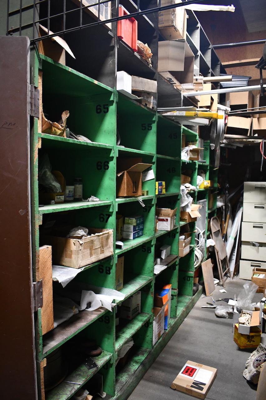 LOT REMAINING ELECTRICAL & REPAIR PARTS IN PARTS AREA