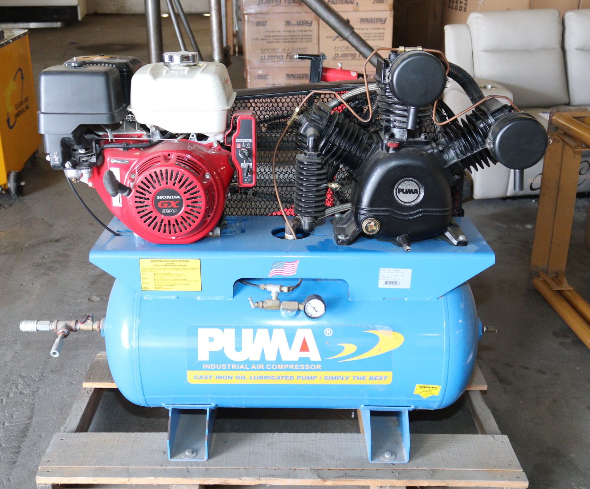 Like New Puma Air Compressor model TUK13030HGE w/ Honda GX390 Gas ...