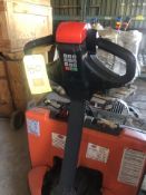 Toyota 4,500 LB Capacity Electric Pallet Jack, Model: 8HBW23, S/N: 8HBW23-23375