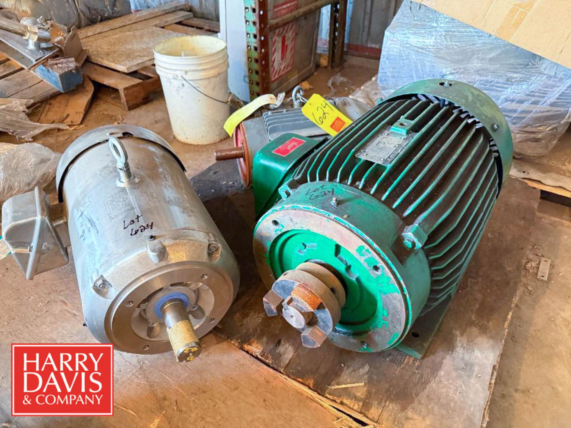 Motors: WEG 10 HP 3,450 RPM Motor, Baldor 20 HP 3,525 RPM Motor, Toshiba 50 HP 1,770 RPM Motor ( - Image 2 of 6