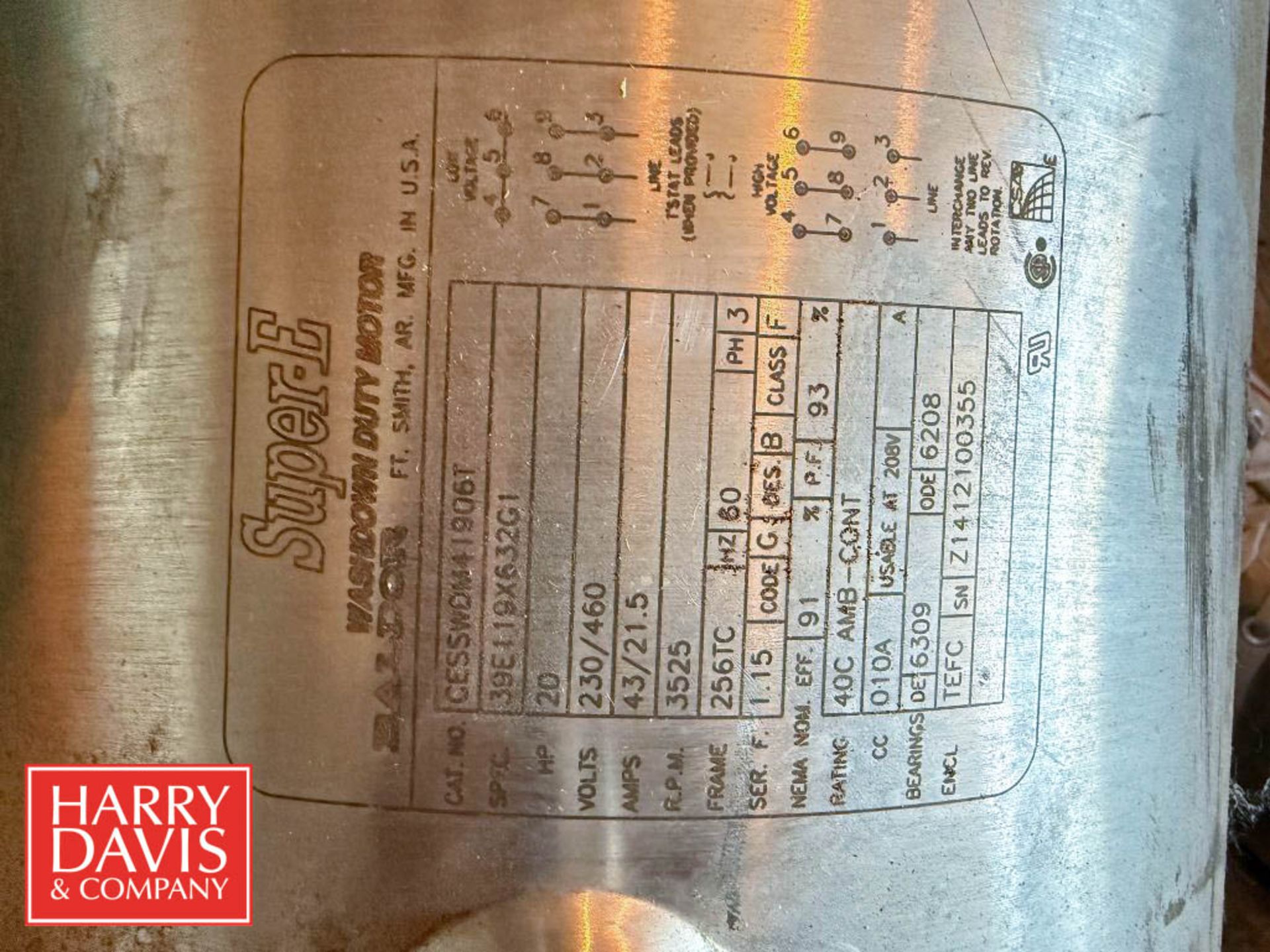 Motors: WEG 10 HP 3,450 RPM Motor, Baldor 20 HP 3,525 RPM Motor, Toshiba 50 HP 1,770 RPM Motor ( - Image 4 of 6