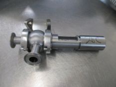 Waukesha Cherry-Burrell Micrometer Valve with 1.5” Clamp Ports and 1” Orifice