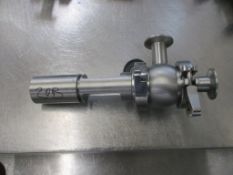 Waukesha Cherry-Burrell Micrometer Valve with 1.5” Clamp Ports and 1” Orifice