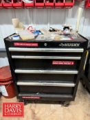 Husky Portable Tool Box with Contents, Including: Wrenches, Sockets, Hand Tools and Hand Saws