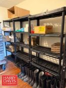 (3) Poly Storage Racks, Steel Base Storage Roack and Assorted Hoses