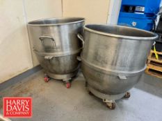 140 qt S/S Bowls with Carts (Location: Charlestown, MA)