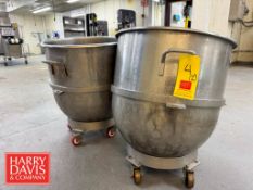 140 qt S/S Bowls with Carts (Location: Charlestown, MA)