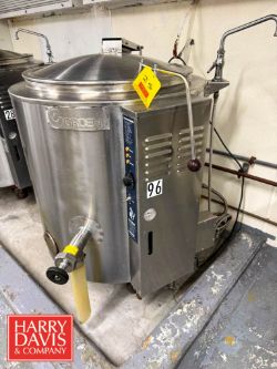 Groen 40 Gallon Steam Jacketed Natural Gas S/S Kettle, Model: AH/IE-40, S/N: 57676 (Location: