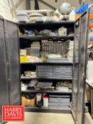 Storage Cabinet with Contents, Including: Socket Caps, Set Screws, Screw Kit, Washer, Allen Heads,