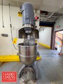 Hobart 140 qt Mixer, Model: V-1401, S/N: 180978 with 5 HP Motor, 140 qt Bowl, Whisk and Cart (