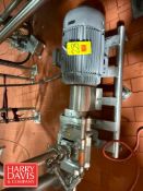 Bornemann Hygienic Twin Screw Pump with 20 HP 1,760 RPM Motor: Mounted on S/S Base
