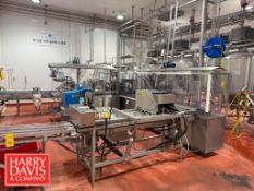 BULK BID (Lots 202-212): Hart HCC-100 8oz Filling Line, S/S Base Laning Conveyor, Transfer Conveyor,