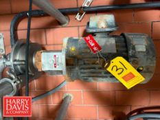 Fristam Centrifugal Pump, Model: FS3521R5 with 3 HP 1,770 RPM Motor: Mounted on S/S Base