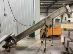 Portable S/S Incline Screw Auger: 10' x 16” (Subject to BULK BID: Lot 43)