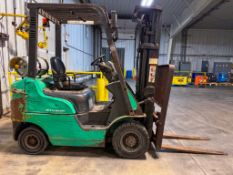 Mitsubishi 3,000 LB Capacity Propane Fork Truck, Model: FG18N, S/N: AF3440054 with 3-Stage Mast