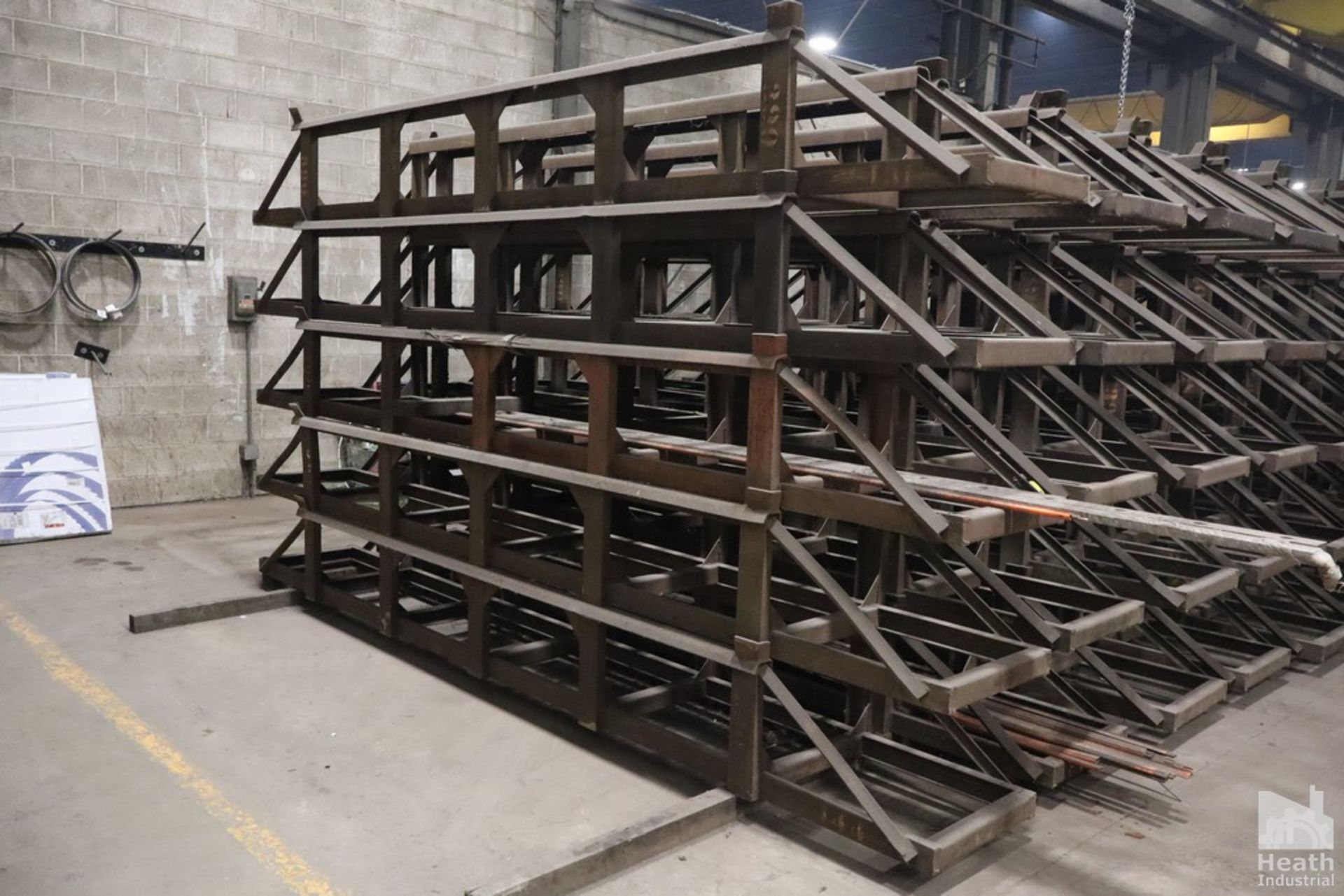 (20) JARKE STACKABLE STEEL MATERIAL RACKS 14' X 22