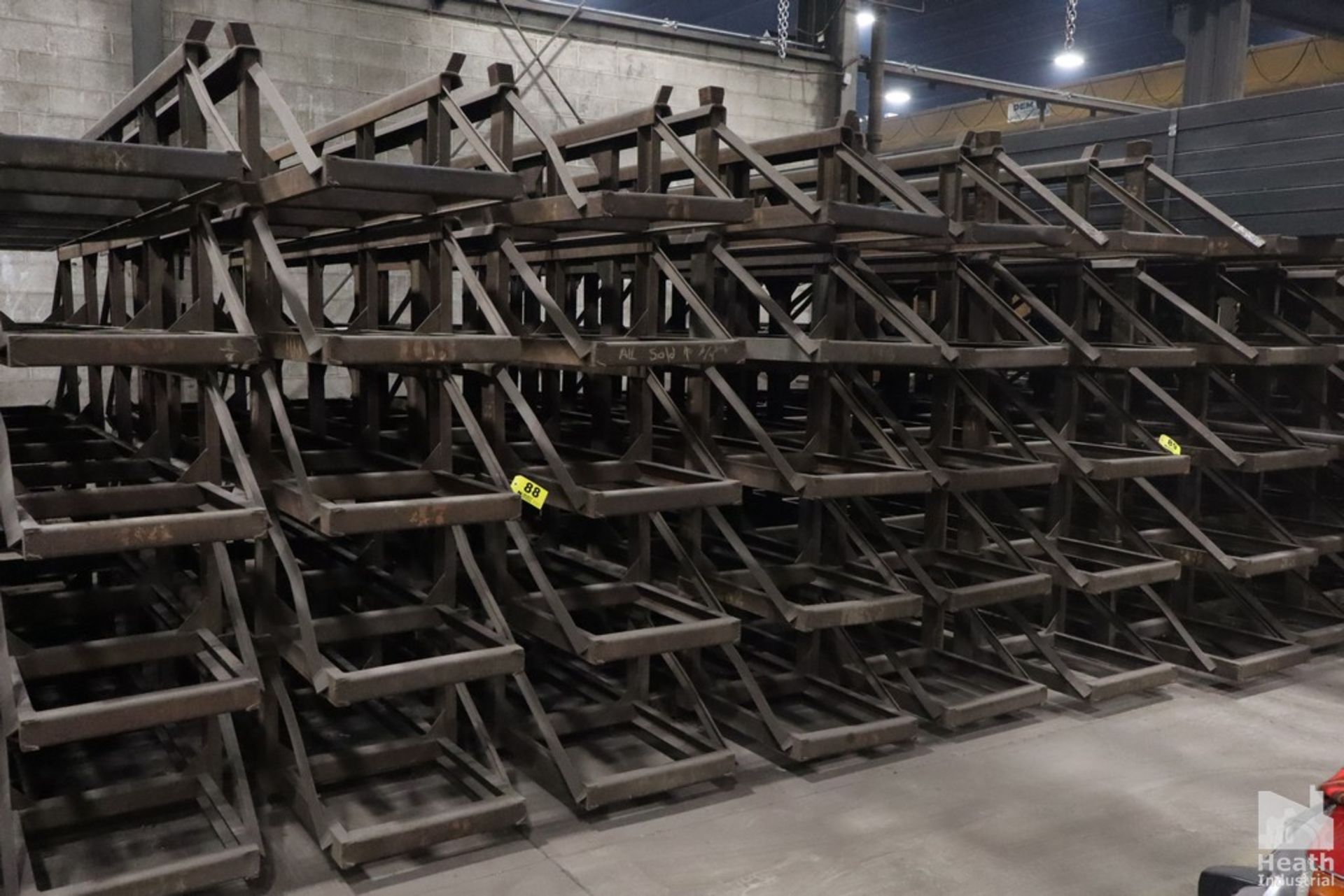 (20) JARKE STACKABLE STEEL MATERIAL RACKS 14' X 22
