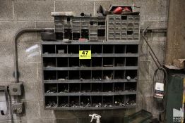 FORTY SLOT PEGION SLOT PARTS CABINET WITH HARDWARE