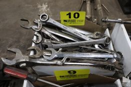 ASSORTED OPEN AND CLOSED END WRENCHES