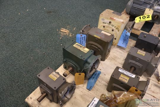(4) ASSORTED RIGHT ANGLE GEAR REDUCERS/SPEED REDUCERS