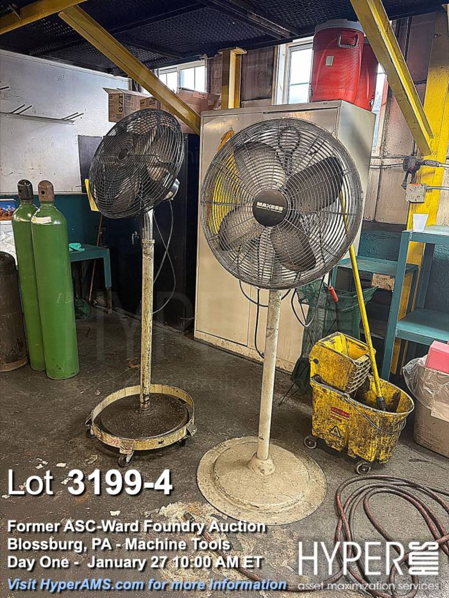 Lots Fans Lot (6) fans as photographed Type: Industrial Floor Fan, Electric, 120V ...