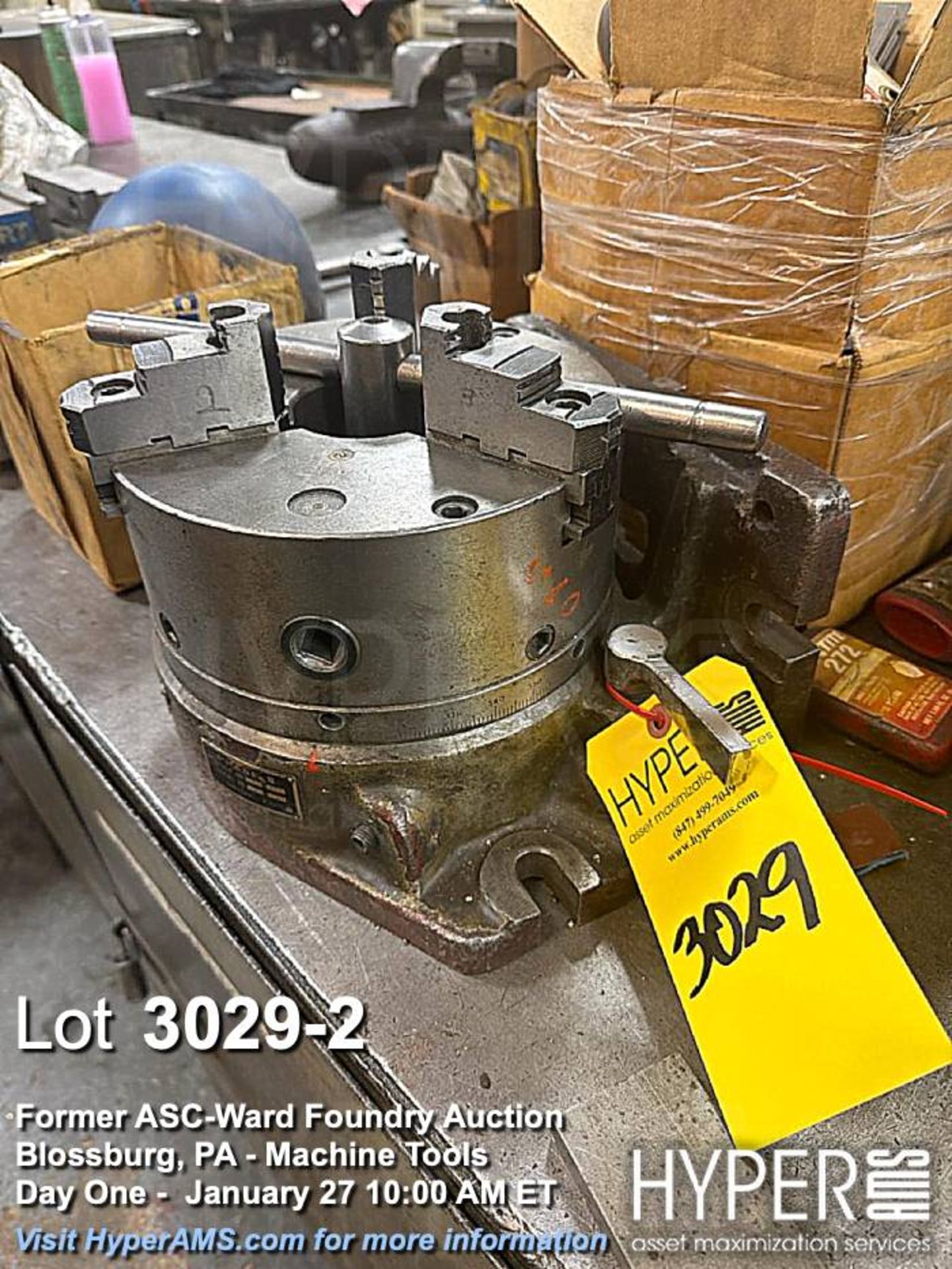 Neotec Manual Rotation Chuck Phase II Rotary Table with Chuck, 3-Jaw, manual rotation mechanism ...