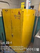 Justrite RM-8365 Flammable Liquid Storage Cabinet with contents