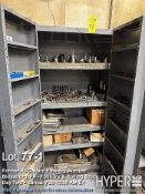 Metal Tool Storage Cabinet with Haas Tool Holders and Accessories