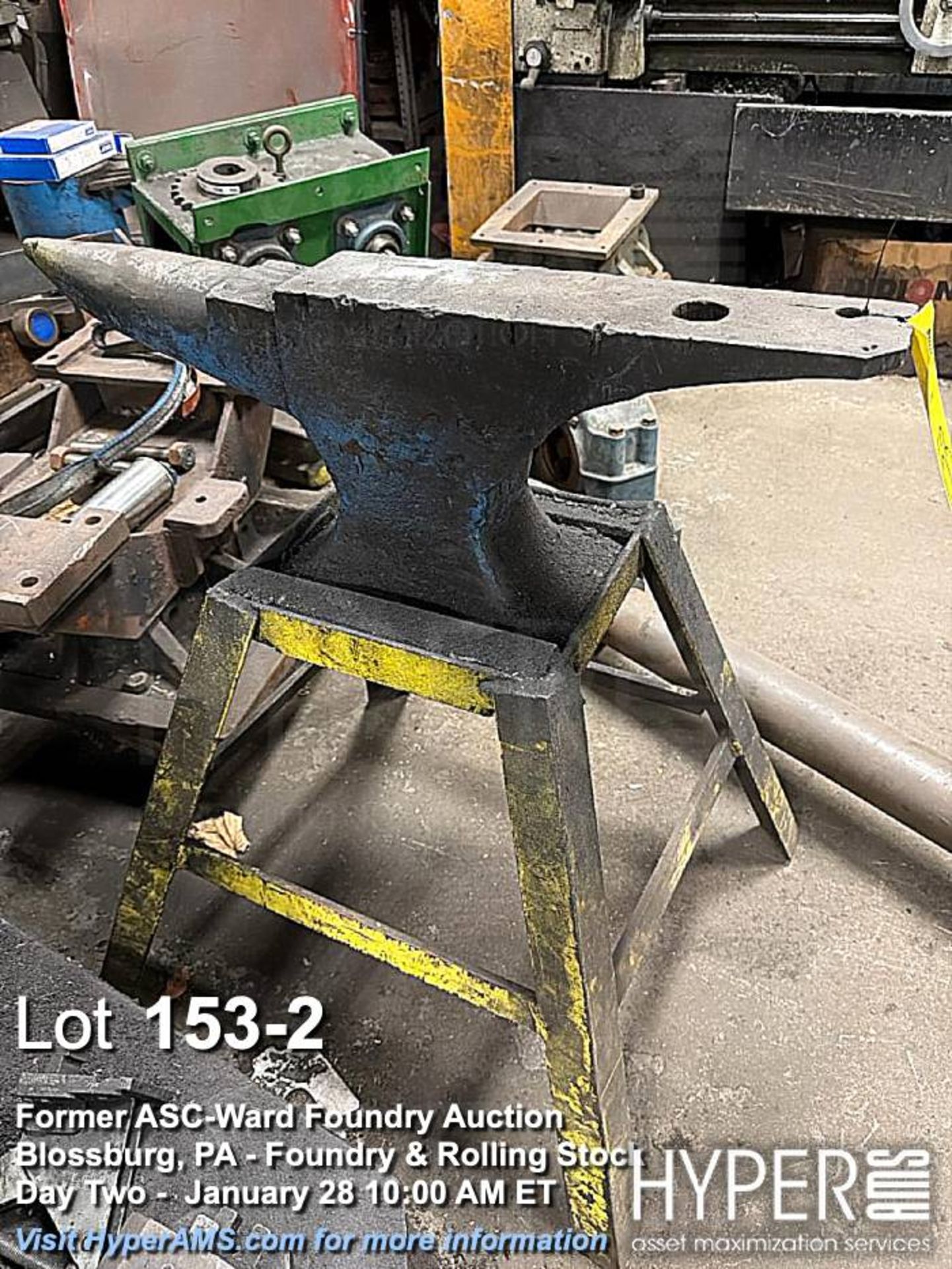 Heavy Duty Anvil on Stand, Approx. 100-200 lbs, Likely Cast Steel ...