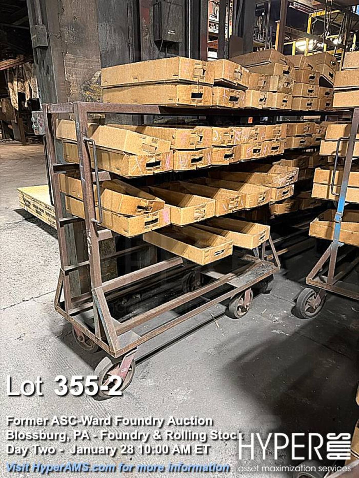 Rolling Panel Rack Size Industrial Metal Rolling Rack, dimensions approximately 60 in x 30 in x ...