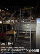 Ballymore Industrial Crossover Metal Staircase, 7 Steps, Steel, Handrails, Safety Gate