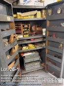 Metal Storage Cabinet with Various Hardware & Supplies, Grey, 5 Shelves