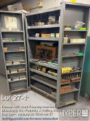 Industrial Tool Cabinet with Drill Bits and Stamps, Grey, 5 Shelves