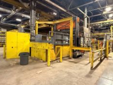 110" W Hydraulic Guillotine, Equipped w/ 10'w x 25'L Conveyor, 9' L Cat-Walk & Control Station (Loc.