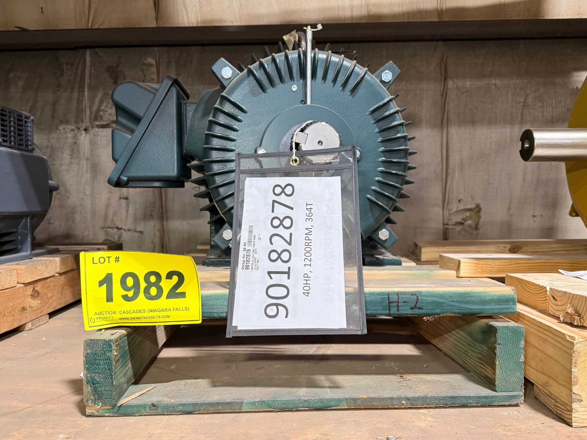 40HP MOTOR, 1,200 RPM, 364T FRAME (90182878)