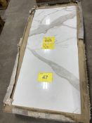 LOT OF (6) PRESTIGE CALACATTA BOOKMATCH A. 30" X 60" TILE (75) S.F. (SUBJECT TO BULK BID LOT 21A)