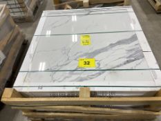 LOT OF (36) STATUARIO SUPERIORE 48" X 48" TILE, (576) S.F. (SUBJECT TO BULK BID LOT 21A)